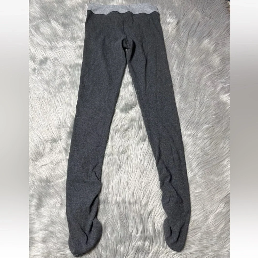 Lululemon Ribbed Gray Ruched Leggings Size 6